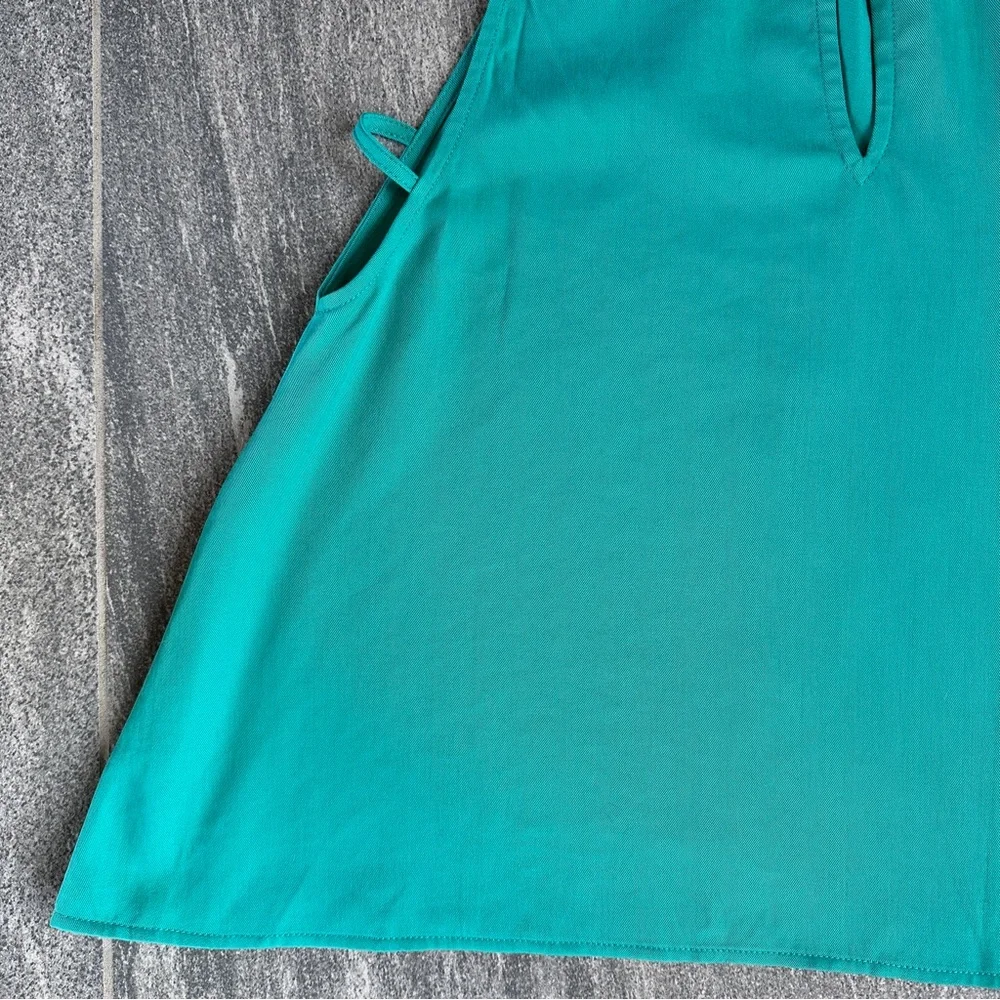 NWOT Free People Aqua “Palm Breeze” Sleeveless Blouse Mock Neck Turquoise Top XS - Picture 10 of 15